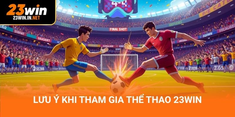Lưu ý khi tham gia thể thao 23win